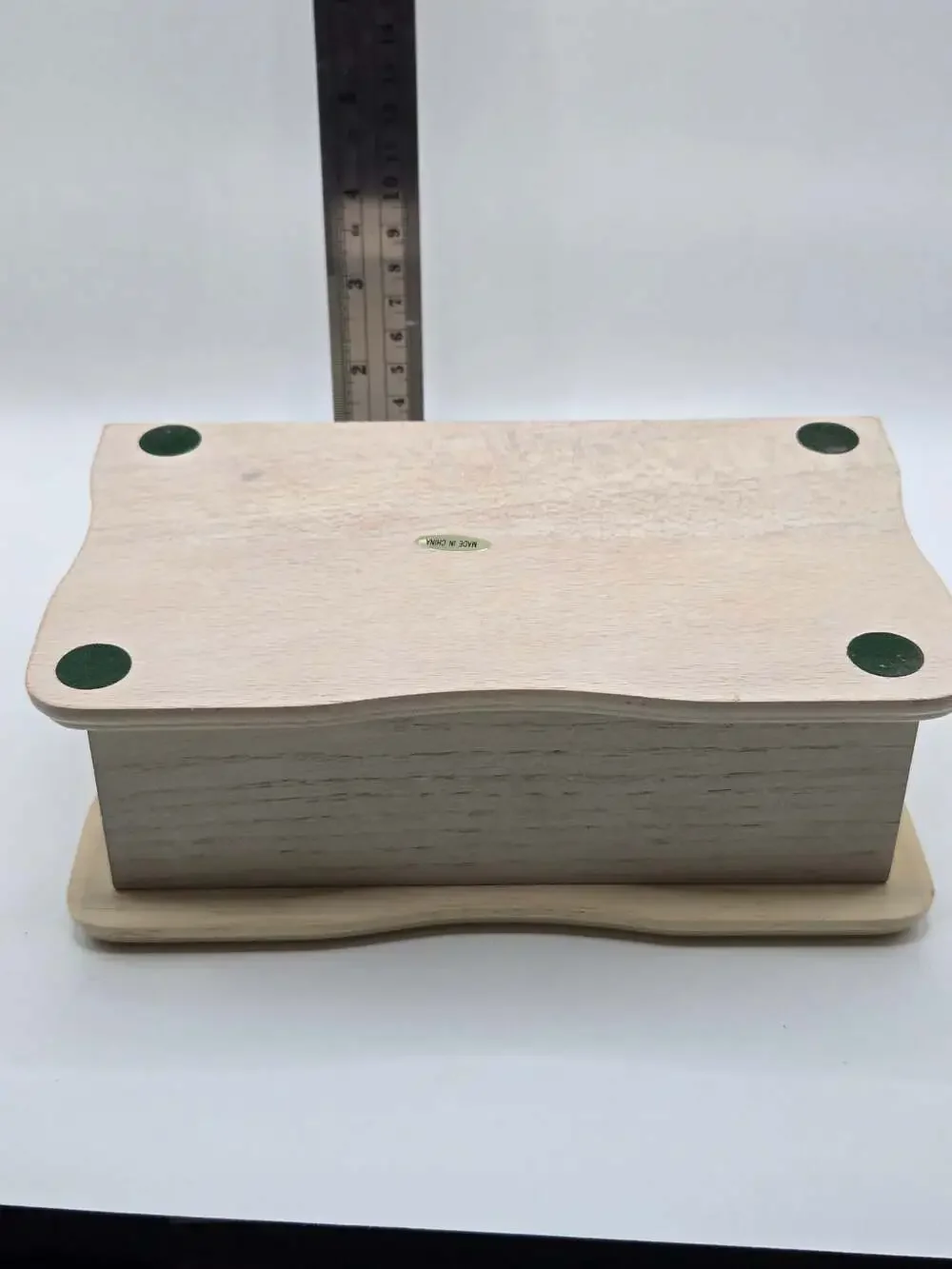 Hand Painted Wooden Jewelry Box with Floral Design